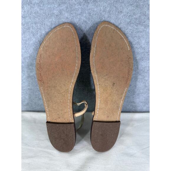 Sam Edelman Gene Woman sz 10 Embellished Leather Light Tan Neutral Dressy Sandal - Picture 5 of 5
